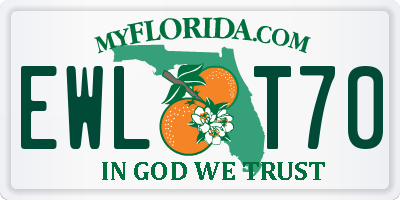 FL license plate EWLT70