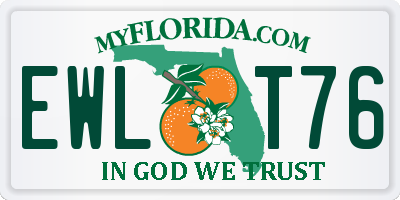 FL license plate EWLT76