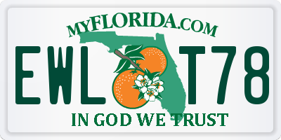 FL license plate EWLT78