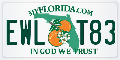 FL license plate EWLT83