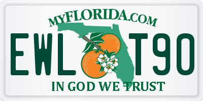 FL license plate EWLT90