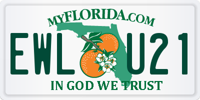 FL license plate EWLU21