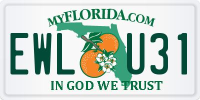 FL license plate EWLU31