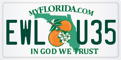FL license plate EWLU35