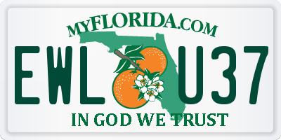 FL license plate EWLU37