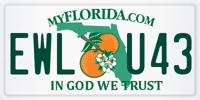 FL license plate EWLU43