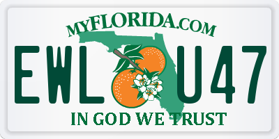 FL license plate EWLU47