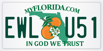 FL license plate EWLU51