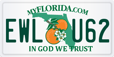 FL license plate EWLU62