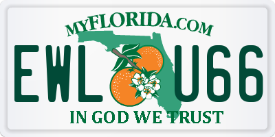 FL license plate EWLU66