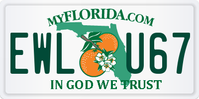 FL license plate EWLU67