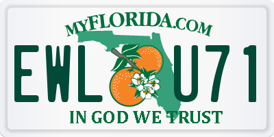 FL license plate EWLU71