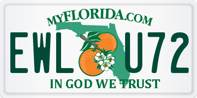 FL license plate EWLU72