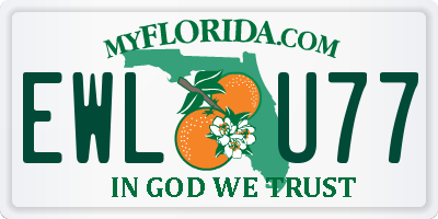 FL license plate EWLU77
