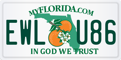 FL license plate EWLU86