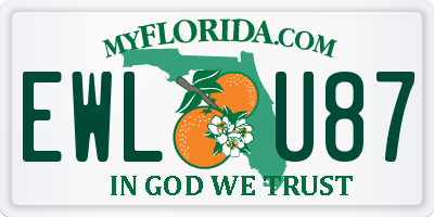 FL license plate EWLU87