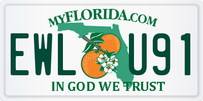 FL license plate EWLU91