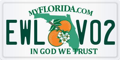 FL license plate EWLV02