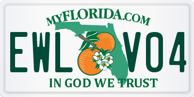 FL license plate EWLV04
