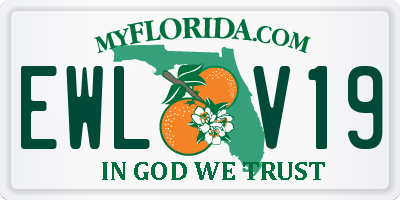 FL license plate EWLV19