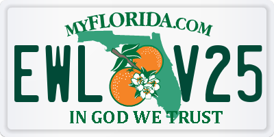 FL license plate EWLV25