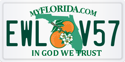 FL license plate EWLV57