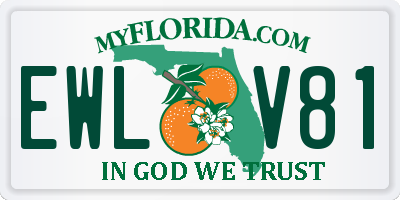 FL license plate EWLV81