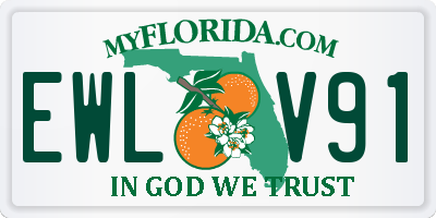 FL license plate EWLV91