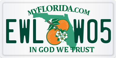 FL license plate EWLW05