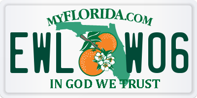 FL license plate EWLW06