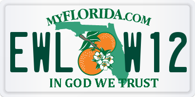 FL license plate EWLW12