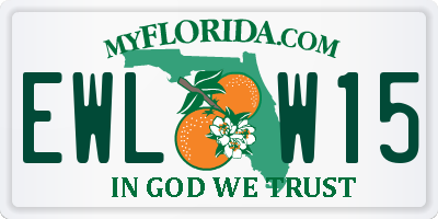FL license plate EWLW15