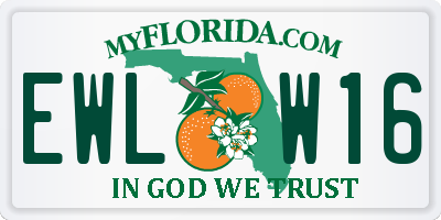 FL license plate EWLW16