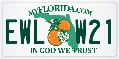 FL license plate EWLW21