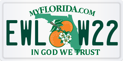 FL license plate EWLW22