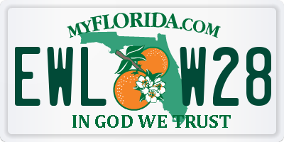 FL license plate EWLW28