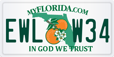 FL license plate EWLW34