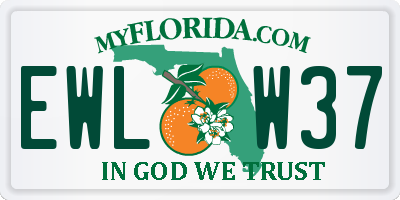 FL license plate EWLW37