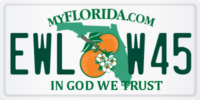 FL license plate EWLW45