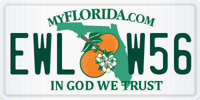 FL license plate EWLW56