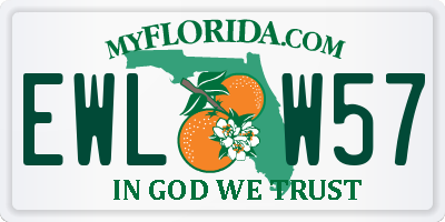 FL license plate EWLW57