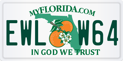 FL license plate EWLW64