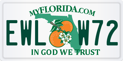 FL license plate EWLW72