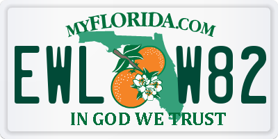 FL license plate EWLW82