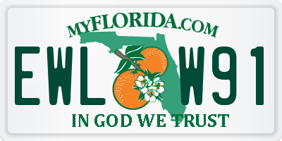 FL license plate EWLW91