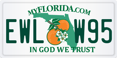 FL license plate EWLW95