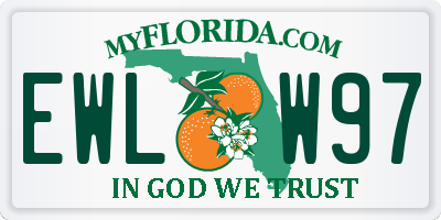 FL license plate EWLW97