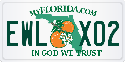 FL license plate EWLX02