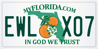 FL license plate EWLX07
