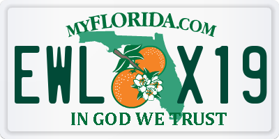 FL license plate EWLX19